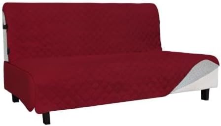 Easy-Going Sofa Slipcover Futon Cover Waterproof Couch Cover Furniture Protector Cover Pets Covers Whole Fabric No Stitching Non-Slip Fabric Pets Kids Children Dog Cat (Futon, Christmas Red)