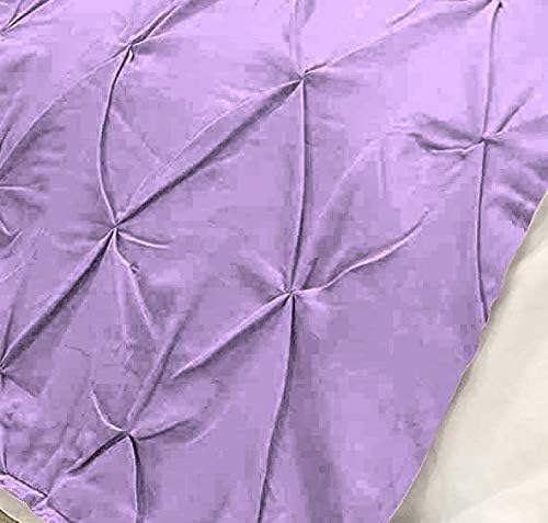 Bed Runner Set - 100% Pure Cotton 800 Thread Count - Luxury 1 Pinch Pleated Bed Runner and 2 Pillow Cover - 3 Piece Pinch Pleated Bed Runner Set Twin, Lavender