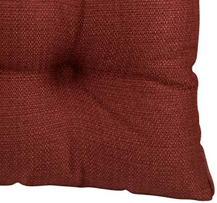 Klear Vu Gripper Overstuffed Universal Non-Slip Dining Chair Cushions for Kitchen Decor or Office Use, U-Shaped Skid-Proof Seat Pad, 17x17 Inches, 2 Count (Pack of 1), Solid Flame