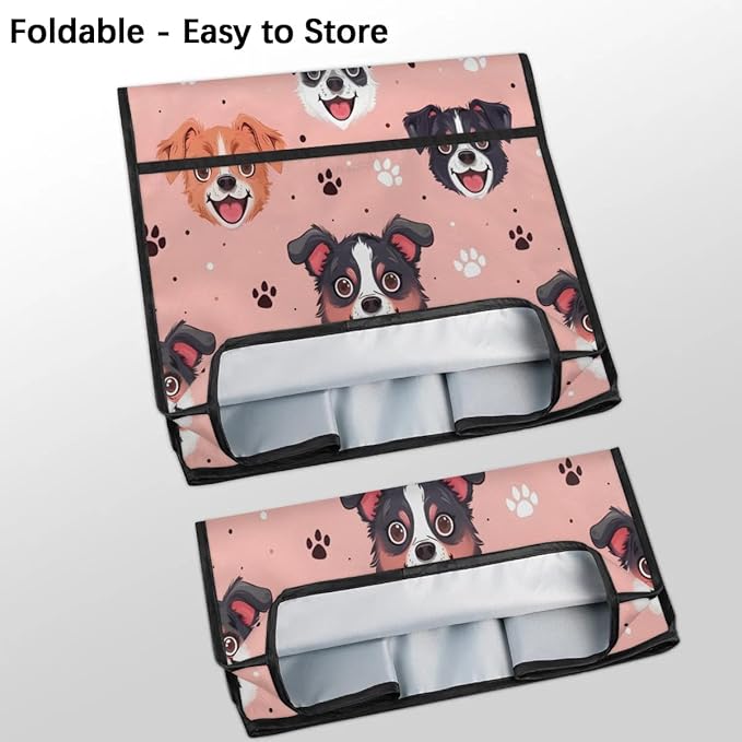 Stand Mixer Cover for 6-8 Quarts Mixer Kitchen Mixer Cover Fits Tilt Head & Bowl Lift Models Happy Dogs Dust Cover for Coffee Maker with Pockets