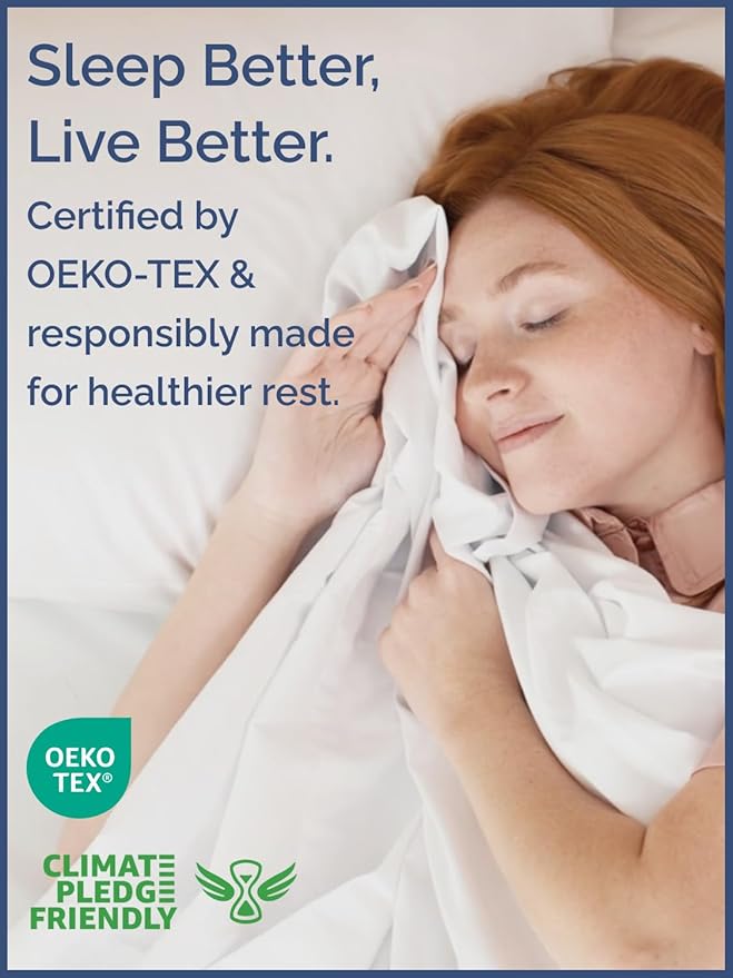 Mattress Pad Queen Size – Quilted Fitted Mattress Protector – Cotton Pillow Top Cover w/ 8-16" Deep Pockets – Thick, Comfy & Plush – Cooling, Breathable & Noiseless – Machine Washable – 60 x 80(White)