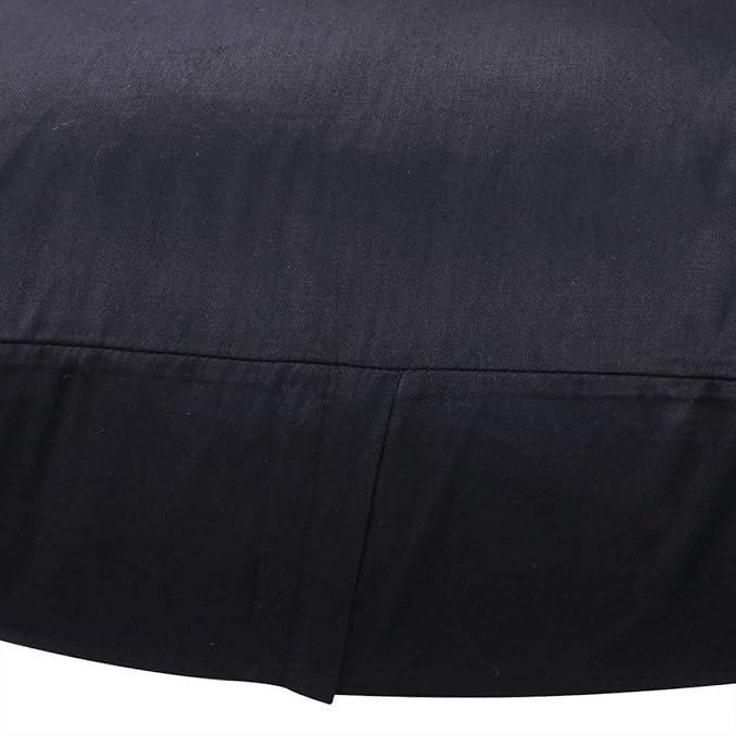Thmyo 4-Pack 100% Cotton Comfortable Solid Decorative Throw Pillow Case Square Cushion Cover Pillowcase Sublimation Blank Pillow Covers Halloween DIY Throw Pillowcase for Sofa(26x26inch/66x66cm,Black)