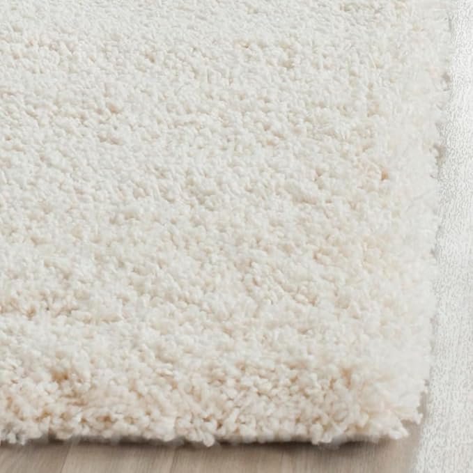 SAFAVIEH Milan Shag Collection Accent Rug - 2' x 3', Ivory, Non-Shedding & Easy Care, 2-inch Thick, Ideal for The Living Room, Dining Room, Bedroom (SG180-1212-2)