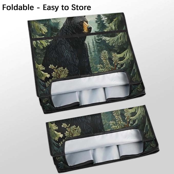 Kitchen Appliance Cover Fits 6-8 Quarts Mixer & Coffee Maker, Bear Dust Cover with Pockets