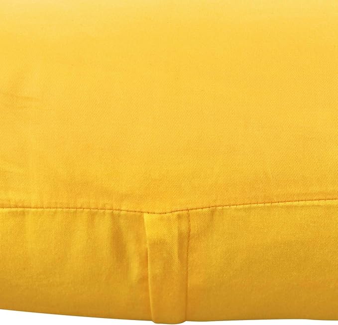 4-Pack 100% Cotton Lumbar Comfortable Solid Decorative Throw Pillow Case,Thmyo Rectangle Cushion Cover Pillowcase Sublimation Blank Pillow Covers DIY Throw Pillowcase(12x20inch/30x50cm, Yellow)