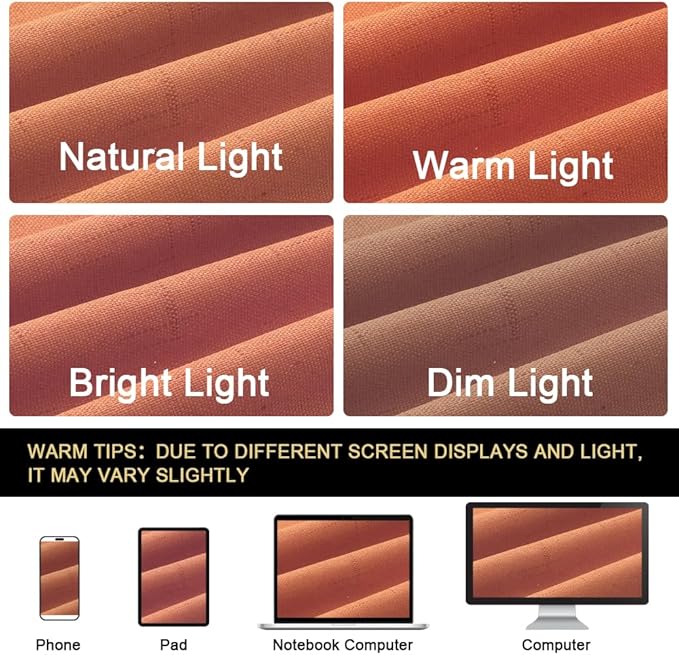 PrinceDeco Linen Texture Curtains 100% Blackout Curtains 64 inch Long 2 Panels Set for Bedroom Living Room Energy Saving Window Treatment Curtain Drapes, Burlap Fabric with White Liner,Orange