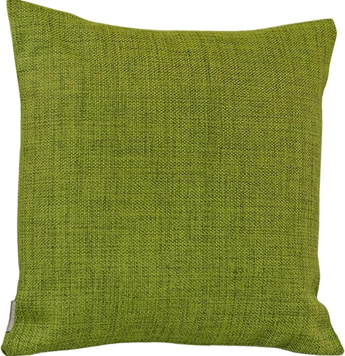 Haven & Glow Decorative Throw Pillow Cover – Square Cushion Case with Zipper | Modern Sofa, Couch & Bed Accent Pillow Covers for Living Room, Bedroom & Home Decor | 18 x 18 inches – Green – Pack of 2