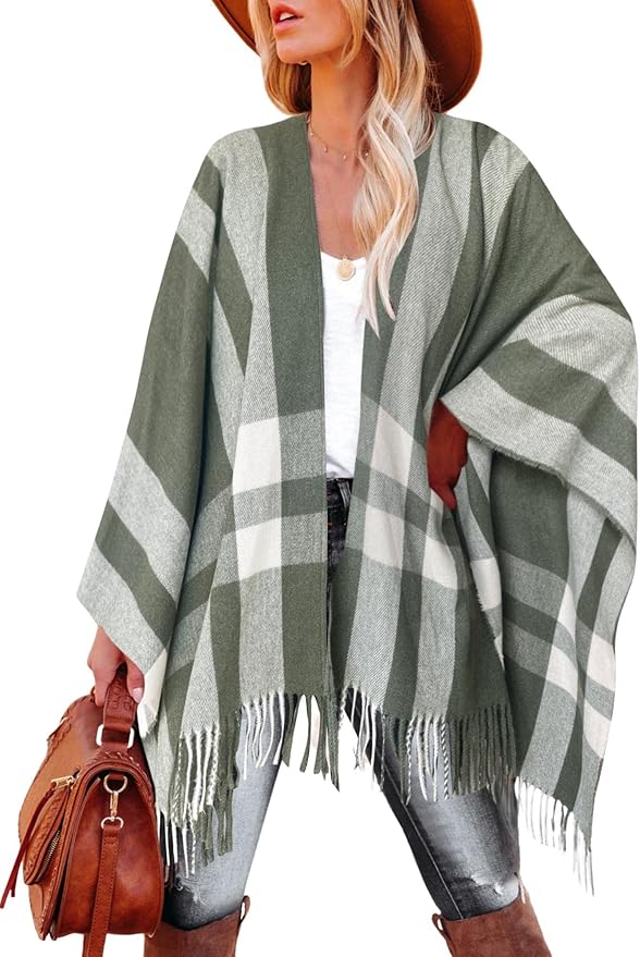 Breezy Lane Women's Shawl Wraps Warm Poncho Ruana Wrap Cardigan