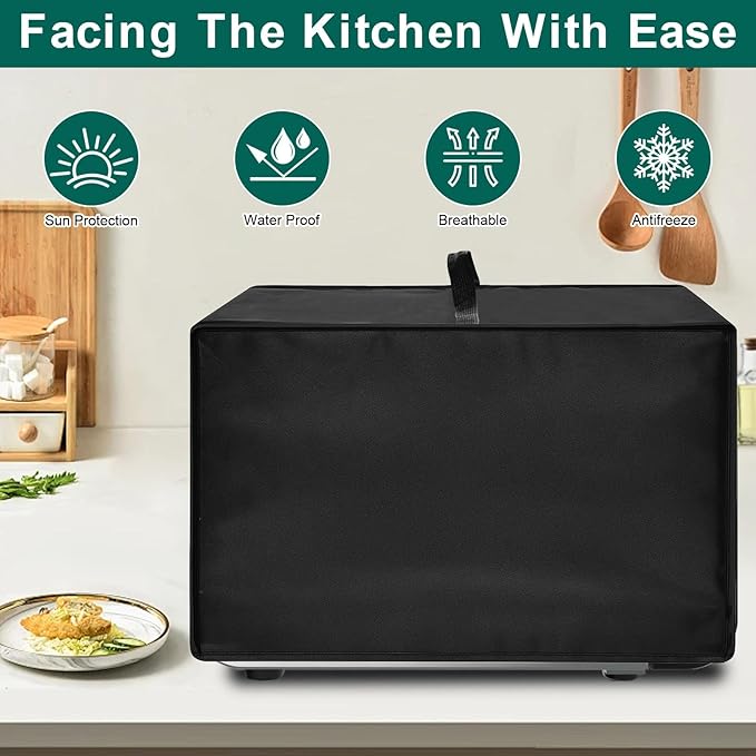 Heavy Duty Ninja Oven Cover for Double Stack XL DCT451/DCT651 & FlexDoor DCT402BK, Heat Resistant Dust Proof Protector, Waterproof Countertop Appliance Cover Fits 18.72"D x 17.34"W x 13.40"H