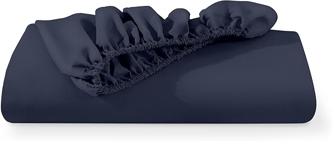Bare Home Fitted Bottom Sheet King Size - Premium 1800 Microfiber - Ultra-Soft Hotel Luxury - Deep Pocket - Durable and Long Lasting - Fitted Sheet (King, Midnight Blue)