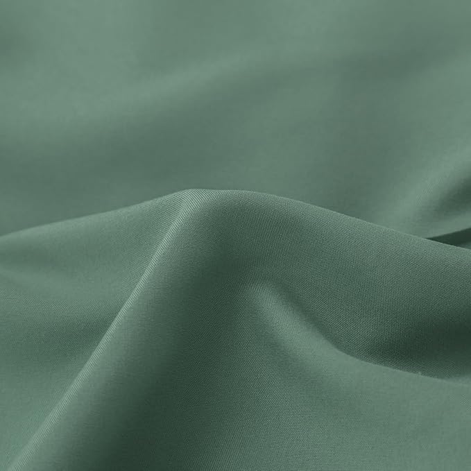 Bed Skirt King Size Ruffled Bed Skirts with Split Corners,18 Inch Drop Dust Ruffle Bed Skirt with Platform, King, 18 Inch, Sage Green