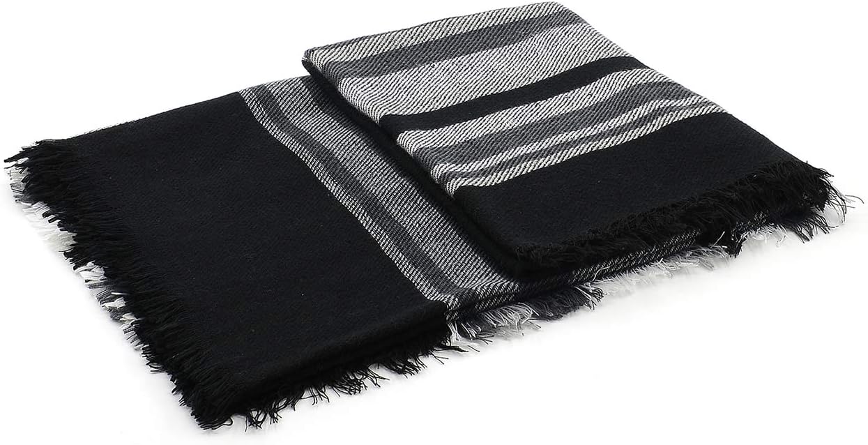 American Trends Women's Cozy Warm Winter Fall Blanket Scarf Stylish Soft Chunky Checked Giant Scarves Shawls