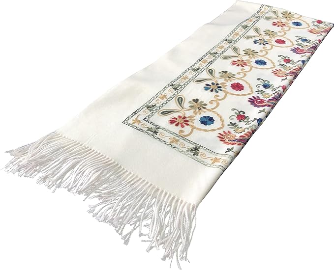 Urban CoCo Women's Embroidered Tassel Long Shawl Oversize Scarf Wraps for Women