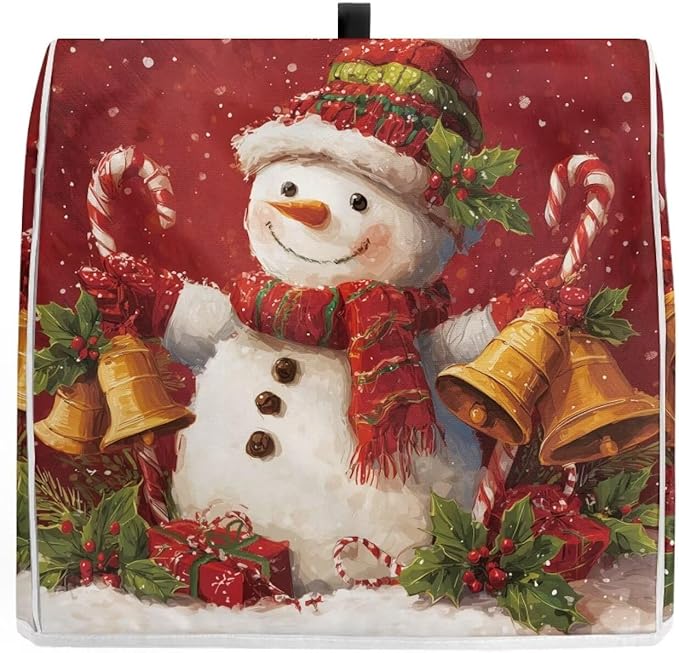 Christmas Stand Mixer Cover 4.5-5Qt Cute Mixer Cover Washable Anti-Stain Appliance Covers for Kitchen Counter Mixer Parts & Accessories Christmas Decor Gift for Holiday