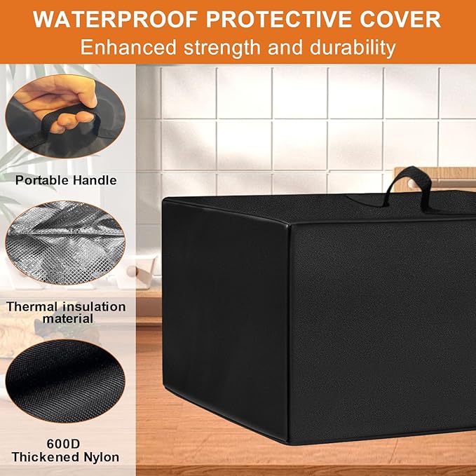 Heavy Duty Oven Cover for Breville Smart Oven Air Fryer Pro BOV845BSS/BOV860BSS, Heat Resistant Dust Proof Cover, Waterproof Countertop Appliance Protector Fits 15.56"D x 18.52"W x 10.64"H
