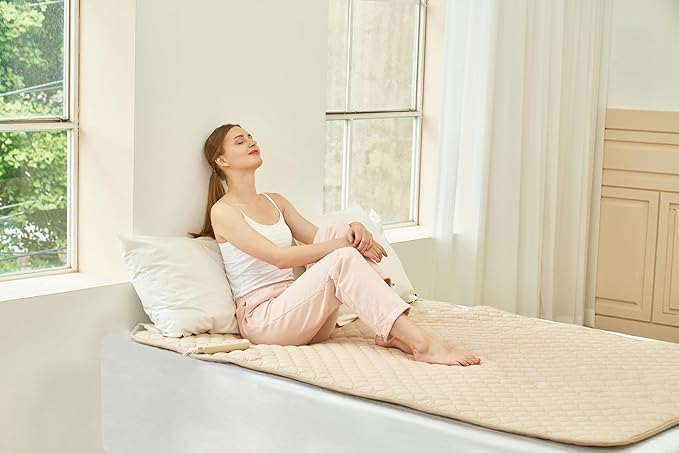 99% EMF Blocking Heated Mattress Pad Full/Double Size. 8 Heat Settings with Auto Shut Off. by Shield Life TheraMat Lite.