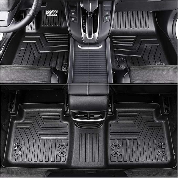 Camry Floor Mats Compatible with 2018-2025 Toyota Camry FWD Models, Non Hybrid or AWD Models,All Weather 3D Tech Waterproof Durable Anti-Slip TPE Floor Liners 1st & 2nd Row Custom-fit Set Accessories