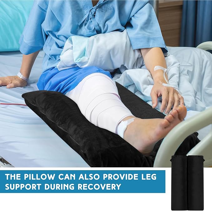 Soaoo Arm Pillows for Adults Pain Relief for Arm Pain Broken Post Surgery Soft Rest Support Pillow Leg Injury(Black)