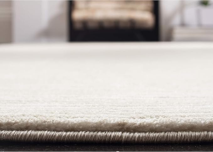 SAFAVIEH Vision Collection Area Rug - 4' Round, Cream, Modern Ombre Design, Non-Shedding & Easy to Clean, Ideal for Living Room, Bedroom, Dining Space (VSN606F)