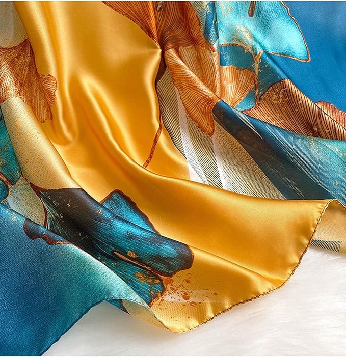 Fashion Scarves Scarf 100% Silk Feeling Scarf Silk Like Scarves Long Lightweight Sunscreen Shawls for Women