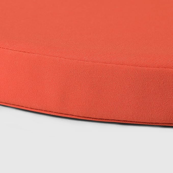 WestinTrends Solace Outdoor Patio Kitchen Dining Chair Round Seat Cushions Set of 4, 16 x 16, Orange