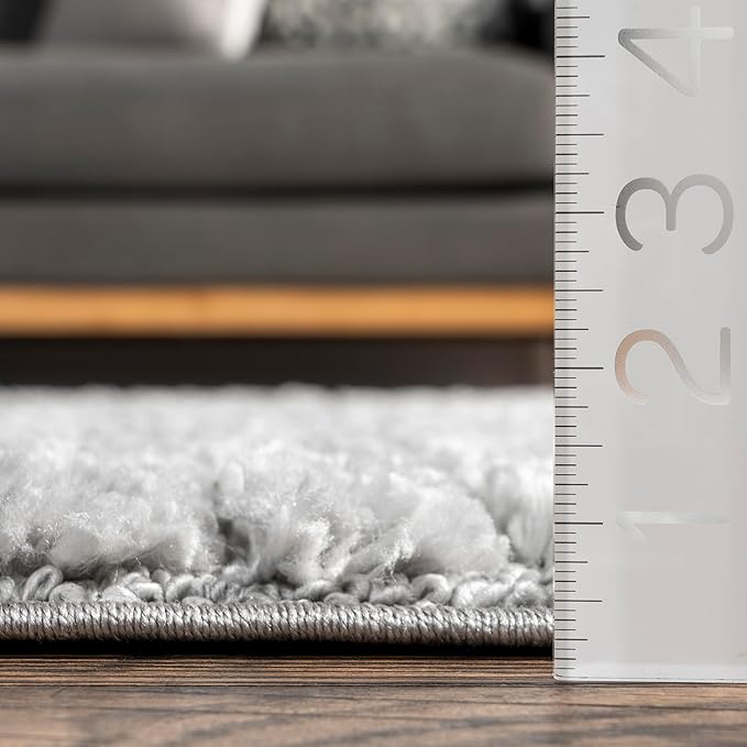 nuLOOM Risette Light Grey, 12' x 15', Geometric, Soft and Textured, High Traffic, Stain Resistant, Easy Clean, Durable Area Rug for Bedroom, Living Room, Dining Space, Den, Foyer, Entryway