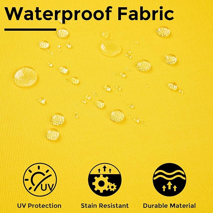FUNHOME Outdoor Bench Cushion 45 x18 inch with Non-Slip Grips,Water Resistant Porch Swing Cushion,Bench Pillow Pads,Tufted Cushions for Patio Garden Furniture,45" Seat Cushions(Yellow)