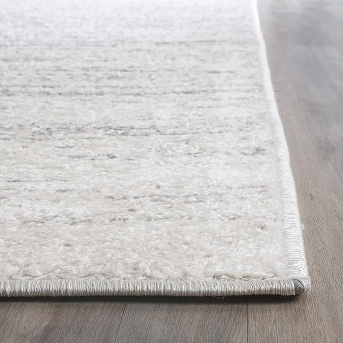 SAFAVIEH Adirondack Collection Runner Rug - 2' x 12', Ivory & Silver, Modern Ombre Design, Non Shedding & Easy to Clean, Ideal for Hallway, Foyer, Kitchen, Entryway, Bedroom (ADR113B)