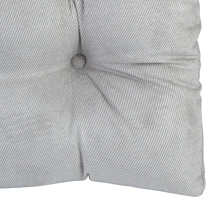 Klear Vu Gripper Overstuffed Universal Non-Slip Dining Chair Cushions for Kitchen Decor or Office Use, U-Shaped Skid-Proof Seat Pad, 17x17 Inches, 2 Count (Pack of 1), Linear Gray
