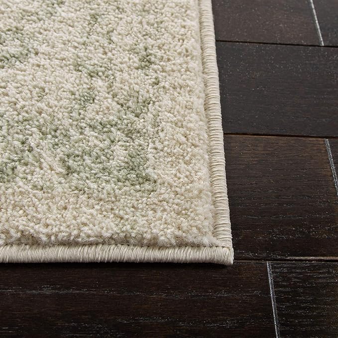 SAFAVIEH Area Rug 8x10 - Adirondack Collection - Large - Ivory & Sage, Distressed Vintage Floral Design, Non-Shedding & Easy to Clean, Ideal for Living Room, Bedroom, Dining Space (ADR109V)