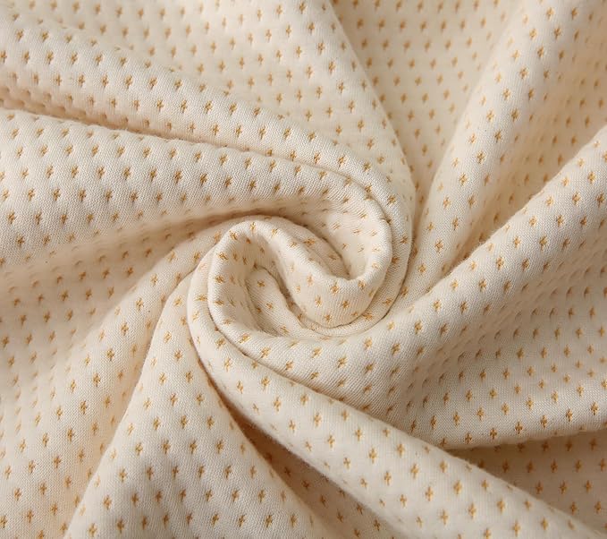 Crib Organic Cotton Percale Mattress Pad Protector – OCS Blended & Oeko-TEX Certified – Waterproof Breathable – Naturally Cool – Soft Natural Comfort