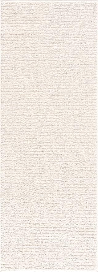 Hauteloom Keita Living Room, Bedroom Area Rug - Contemporary - High Pile - Bone - 6'7" x 9'