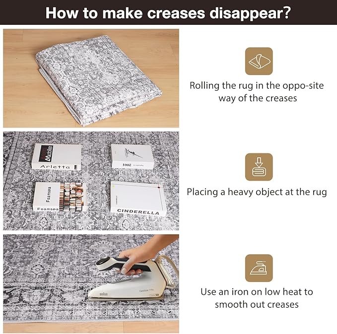 Modern Grey 30" x 48" Hard floor Chair Mats, Machine Wash Computer Chair Mat for Hardwood,Easy Glide Rolling Chairs Mat for Office & Home,Anti-Slip Floor Protector for Tile Floors,Foldable Office Mats