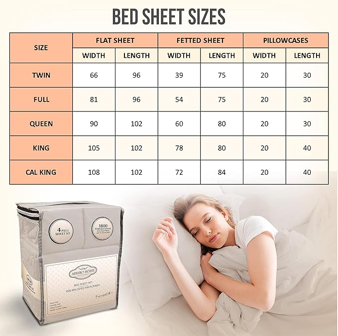 Queen Sheet Set - Luxury Hotel Bed Sheets - Soft Cooling Sheets with Elastic Corner Straps - Deep Pockets Microfiber Bedsheet - Bedding Sheet & Pillowcases - 4 Piece (Queen Size, Beige)