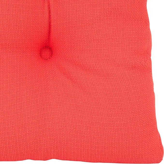 Klear Vu Gripper Overstuffed Universal Non-Slip Dining Chair Cushions for Kitchen Decor or Office Use, U-Shaped Skid-Proof Seat Pad, 17x17 Inches, 2 Count (Pack of 1), Solid Coral