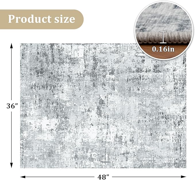 chakme Office Chair Mat for Hardwood Floor, 48"x36" Easy Glide Computer Desk Mat Protector for Rolling Chair Under Desk Rug Nonslip Backing, Machine Wash, (Boho)
