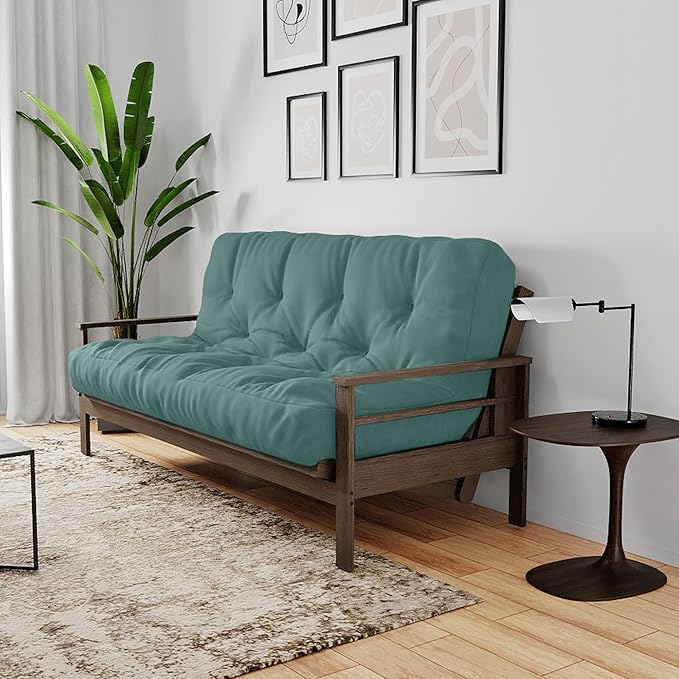 Royal Sleep Products by The Futon Factory 6 inch Foam Futon Mattress - Solid Teal Cover - Twin Size - CertiPUR Certified Foams - Made in USA - Replacement Mattress - (Frame not Included)