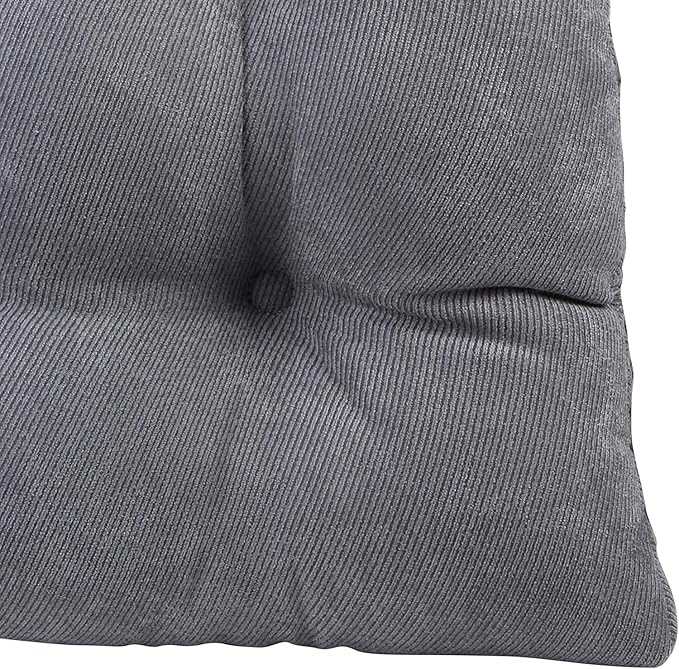 Klear Vu Gripper Overstuffed Universal Non-Slip Dining Chair Cushions for Kitchen Decor or Office Use, U-Shaped Skid-Proof Seat Pad, 17x17 Inches, 2 Count (Pack of 1), Linear Bluestone