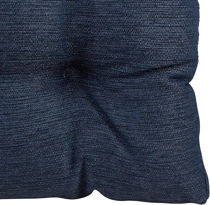 Klear Vu Gripper Overstuffed Universal Non-Slip Dining Chair Cushions for Kitchen Decor or Office Use, U-Shaped Skid-Proof Seat Pad, 17x17 Inches, 2 Count (Pack of 1), Solid Indigo