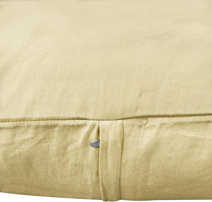 Thmyo 4-Pack 100% Cotton Comfortable Solid Decorative Throw Pillow Case Square Cushion Cover Pillowcase Sublimation Blank Khaki DIY Throw Pillowcas(18x18 inch/45x45cm)(Only Covers,Not Inserts)