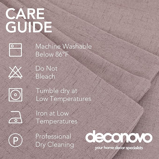 Deconovo Blank Pillow Covers 18x18, Throw Cushion Cover Set of 4, Faux Linen Decorative Pillowcases for Sofa Couch(18 x 18 Inch, Dusty Rose, Set of 4 No Pillow Insert)
