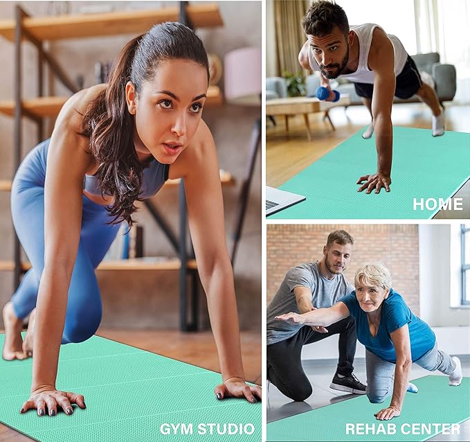 Foldable Yoga Exercise Mat – Lightweight, Anti-Slip, and Easy to Store for Yoga, Pilates, Home Workouts, and Floor Exercises
