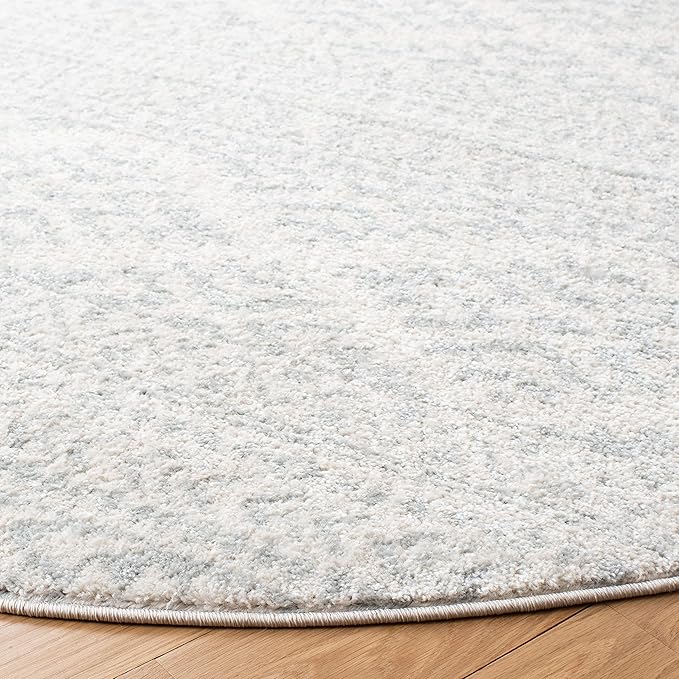 SAFAVIEH Tulum Collection Area Rug - 11' Round, Ivory & Light Grey, Moroccan Boho Tribal Design, Non-Shedding & Easy to Clean, Ideal for Living Room, Bedroom, Dining Space (TUL272G)
