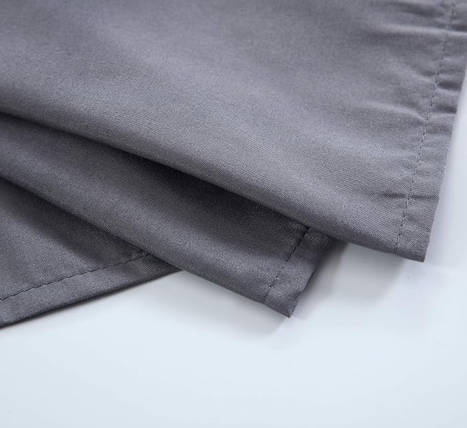 MEILA Wrap Around Bed Skirt Three Fabric Sides Elastic Dust Ruffled 24 Inch Tailored Drop,Easy to Install Fade Resistant-Dark Grey, Twin/Full