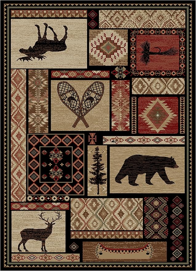 Mayberry Rug Patchwork Area Rug, 3'11"x5'3", Multi