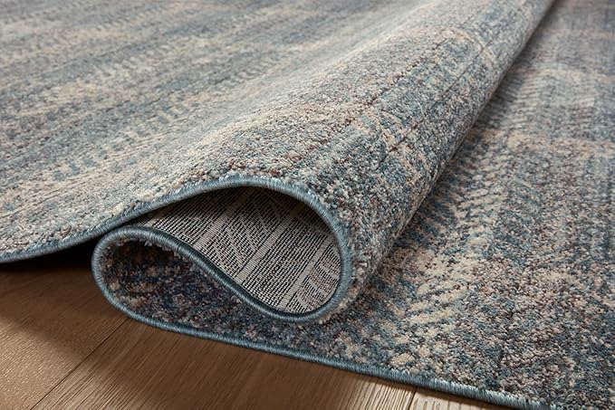 Loloi Angela Rose Ember Collection EMB-03 Blue/Beige 3'-6" x 5'-6" Accent Rug