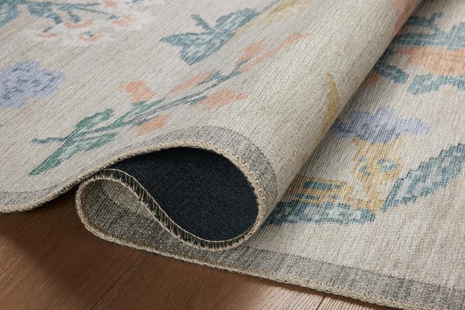 Loloi Rifle Paper Co. Rosa Collection RSA-03 Cream 2'-6" x 7'-6" Runner Rug