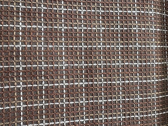 OctoRose 3 Side Zipper Upholstery Checked-Brown, Twin Size Futon Cover Slipcover Sofa DayBed Mattress Slipcover (Checked-Brown, Twin Size)