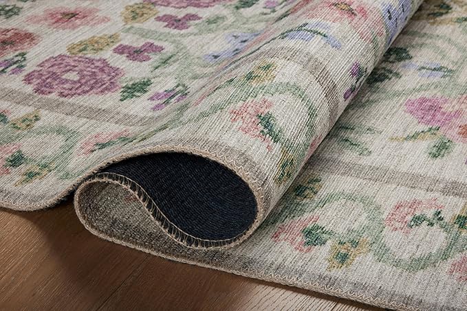 Loloi Rifle Paper Co. Rosa Collection RSA-01 Ivory 5'-0" x 7'-6" Area Rug