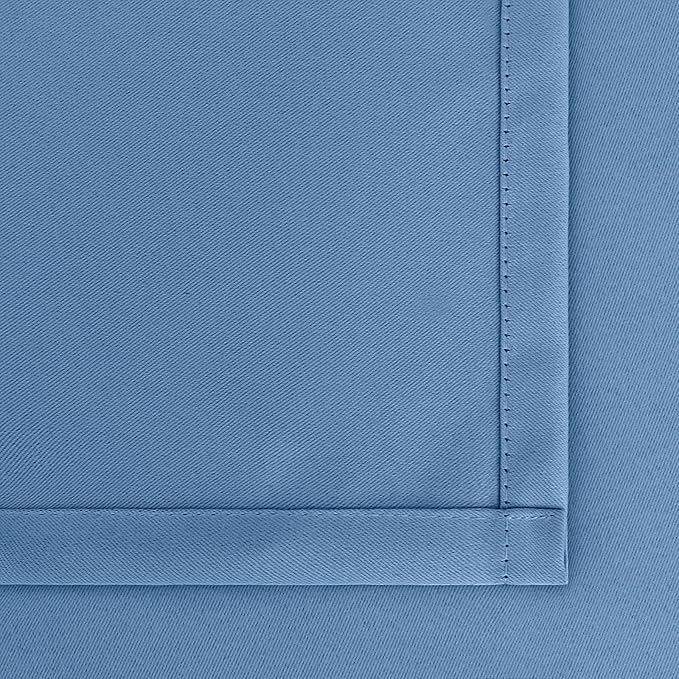 BGment Blackout Curtains 90 Inch Length for Living Room - Rod Pocket Thermal Insulated Room Darkening Drapes Blinds for Bedroom Ding Room, Denim Blue, 52 x 90 Inch, 2 Panels